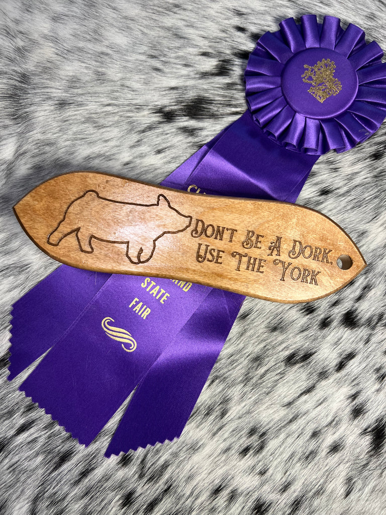 Yorkshire Show Pig Carved Brush