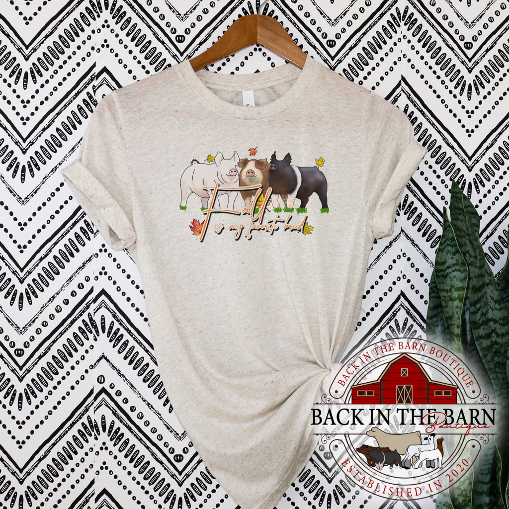 Fall is my Favorite Breed Pig Shirt