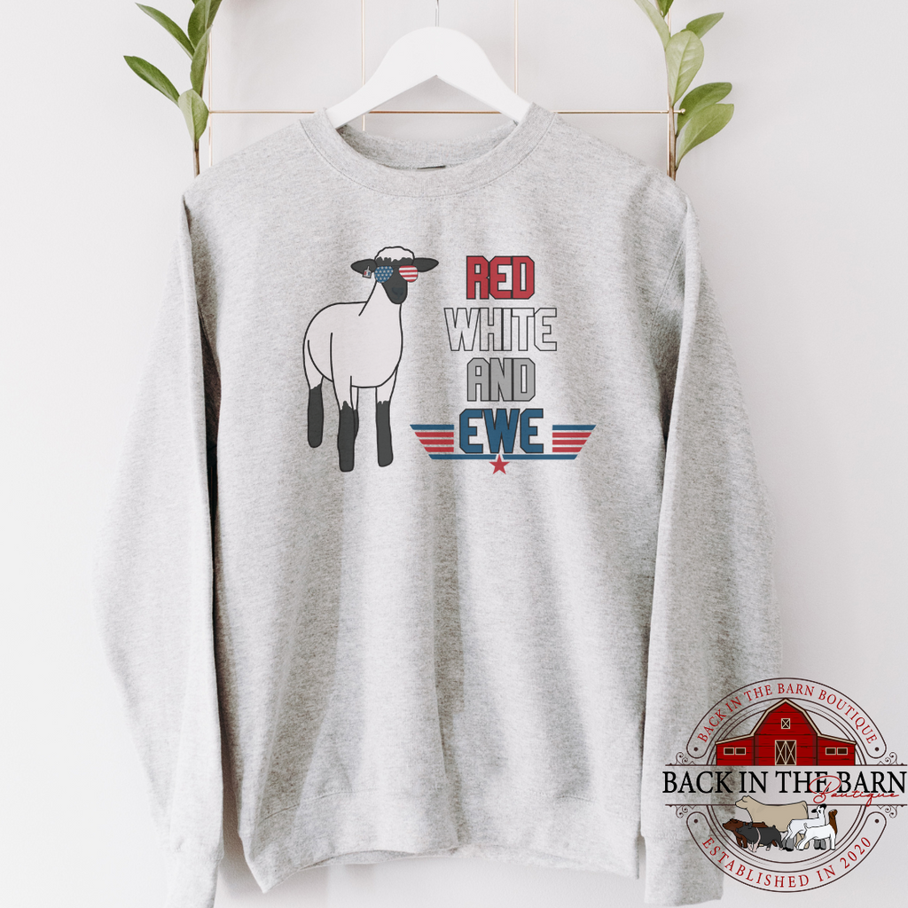 Red, White, and Ewe Lamb Crewneck