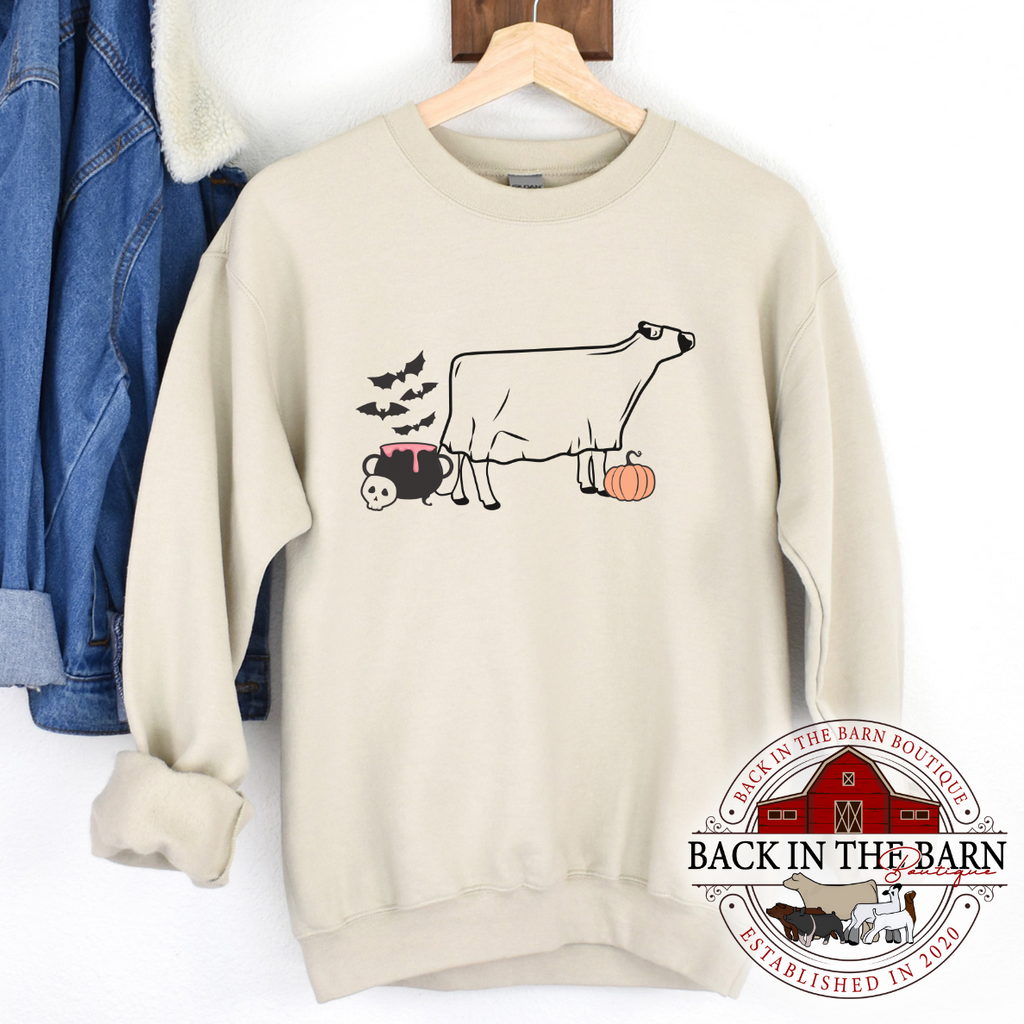 Spooky Season Dairy Cow Crewneck