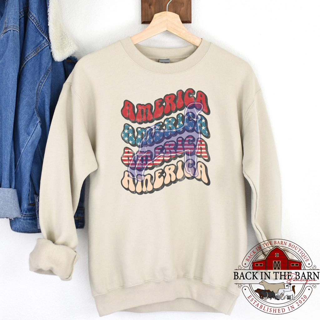 American Pride Goat Crewneck