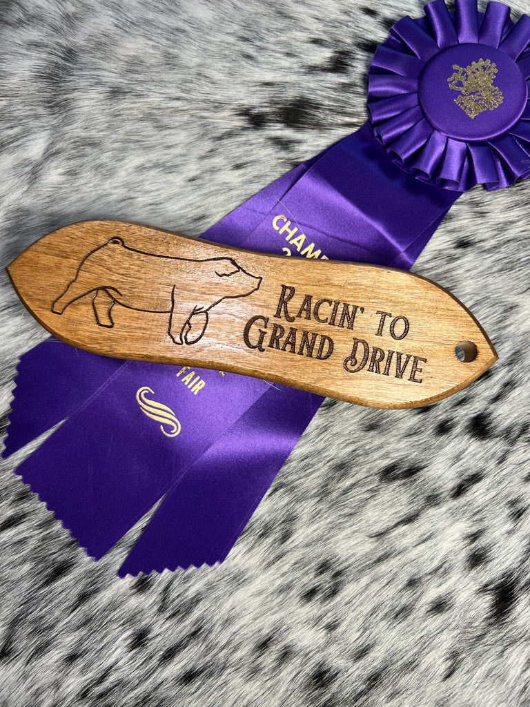 Landrace Show Pig Carved Brush