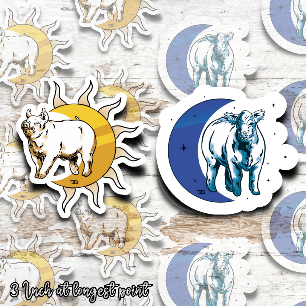 Sun and Moon Livestock Stickers