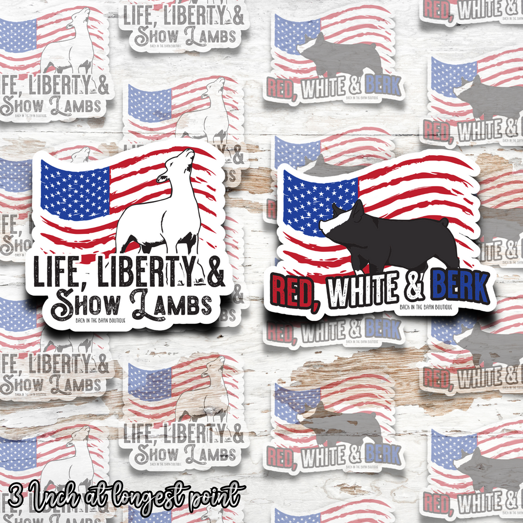 American Made Livestock Stickers