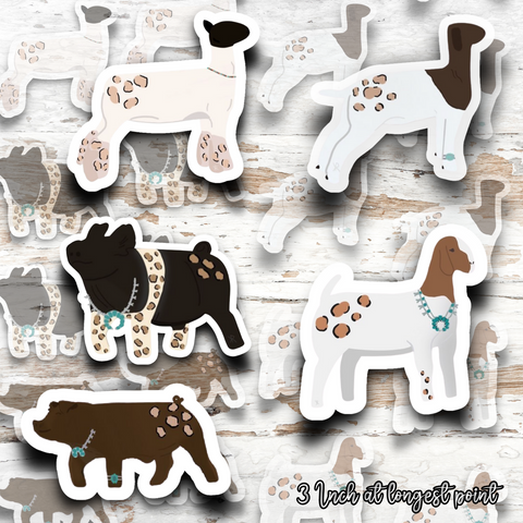 Cheetah Livestock Stickers