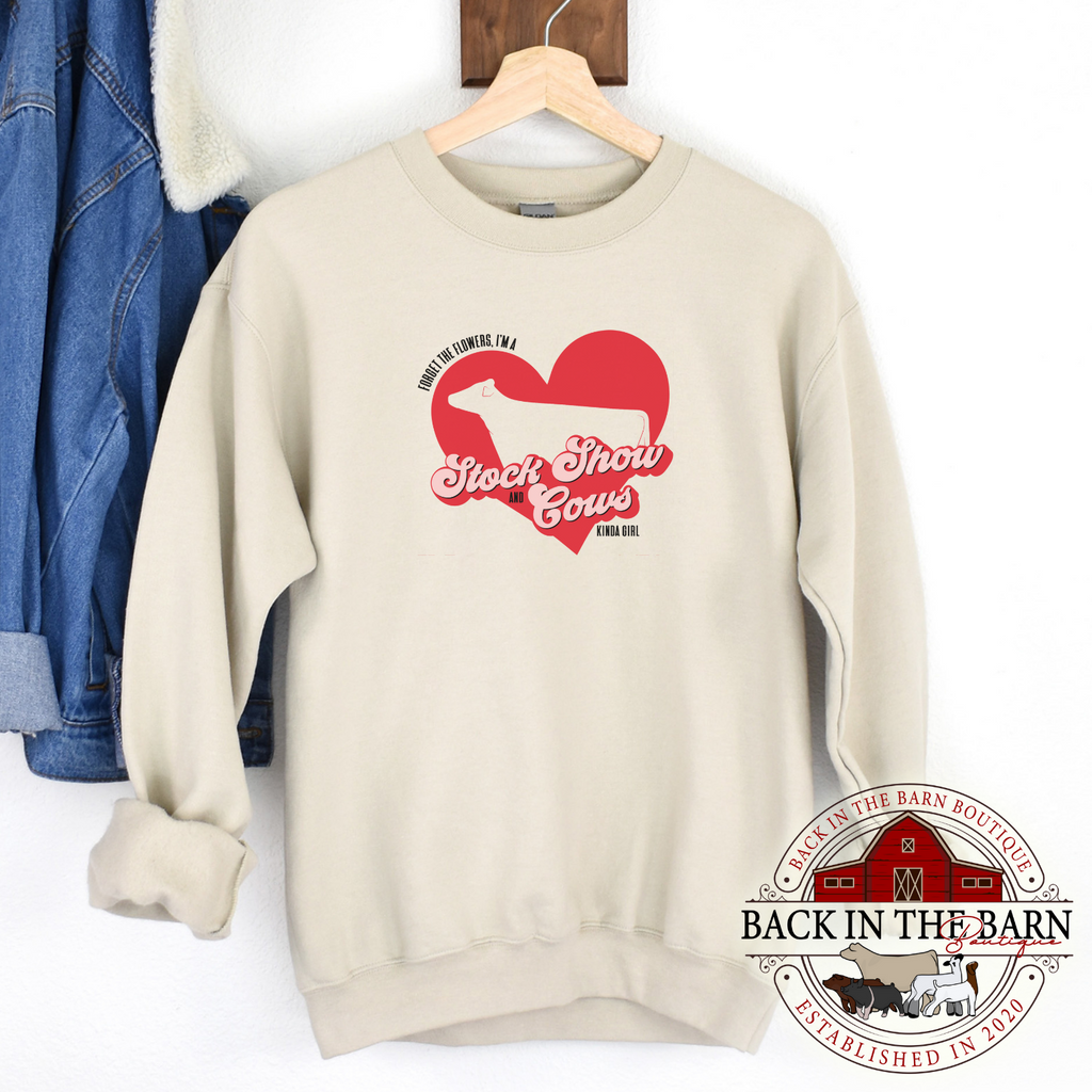 Forget Flowers Dairy Cow Crewneck