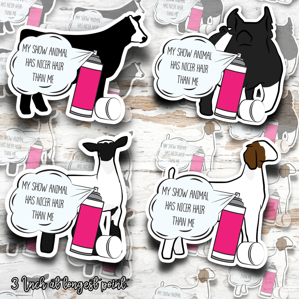 Nicer Hair Livestock Stickers