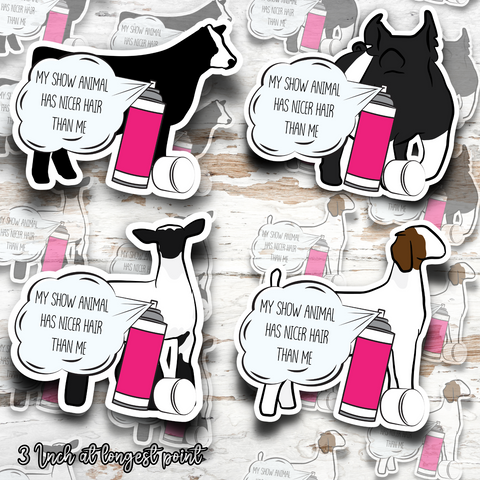Nicer Hair Livestock Stickers