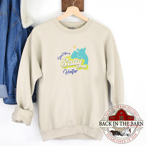 Salty Heifer Cattle Crewneck