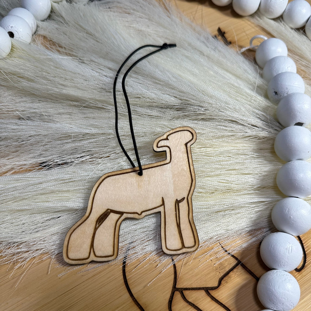Wooden Lamb Freshie