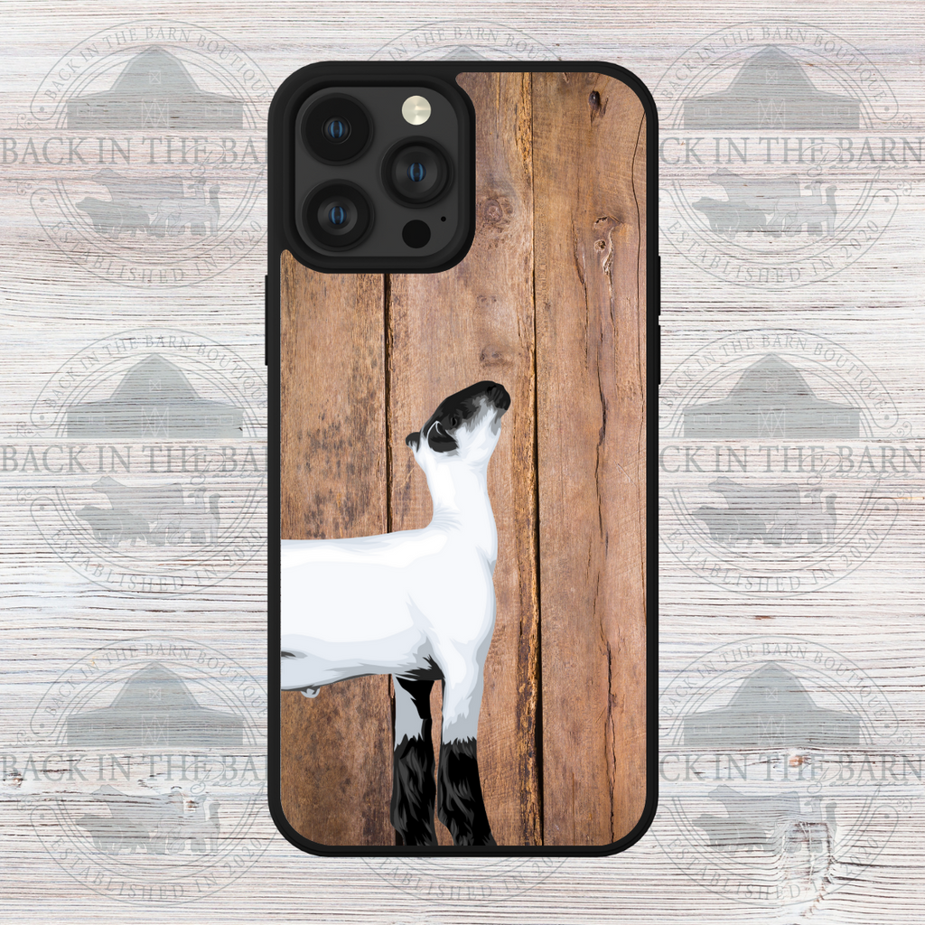 Brown Woodgrain Lamb Phone Case