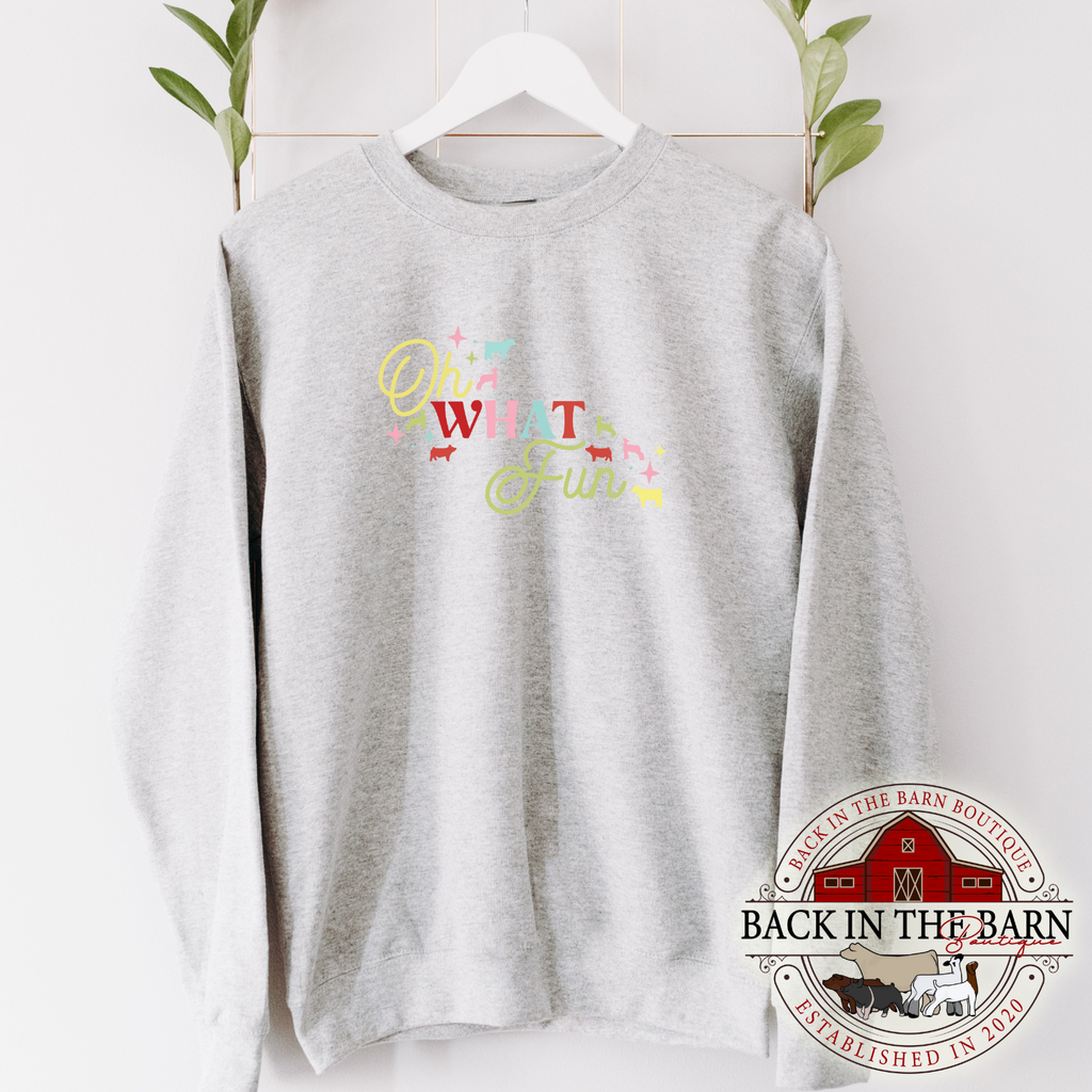 Oh What Fun Livestock Crewneck