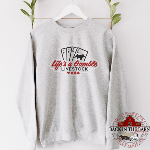Life's a Gamble Livestock Pig Crewneck