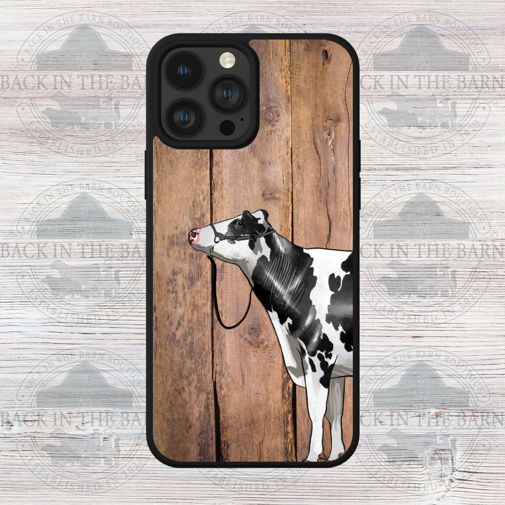 Brown Woodgrain Dairy Cattle Phone Case