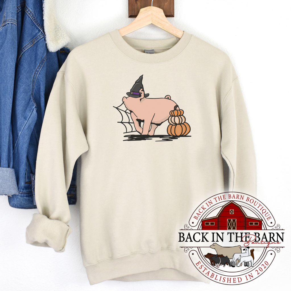 Pumpkin Stack Pig Crewneck