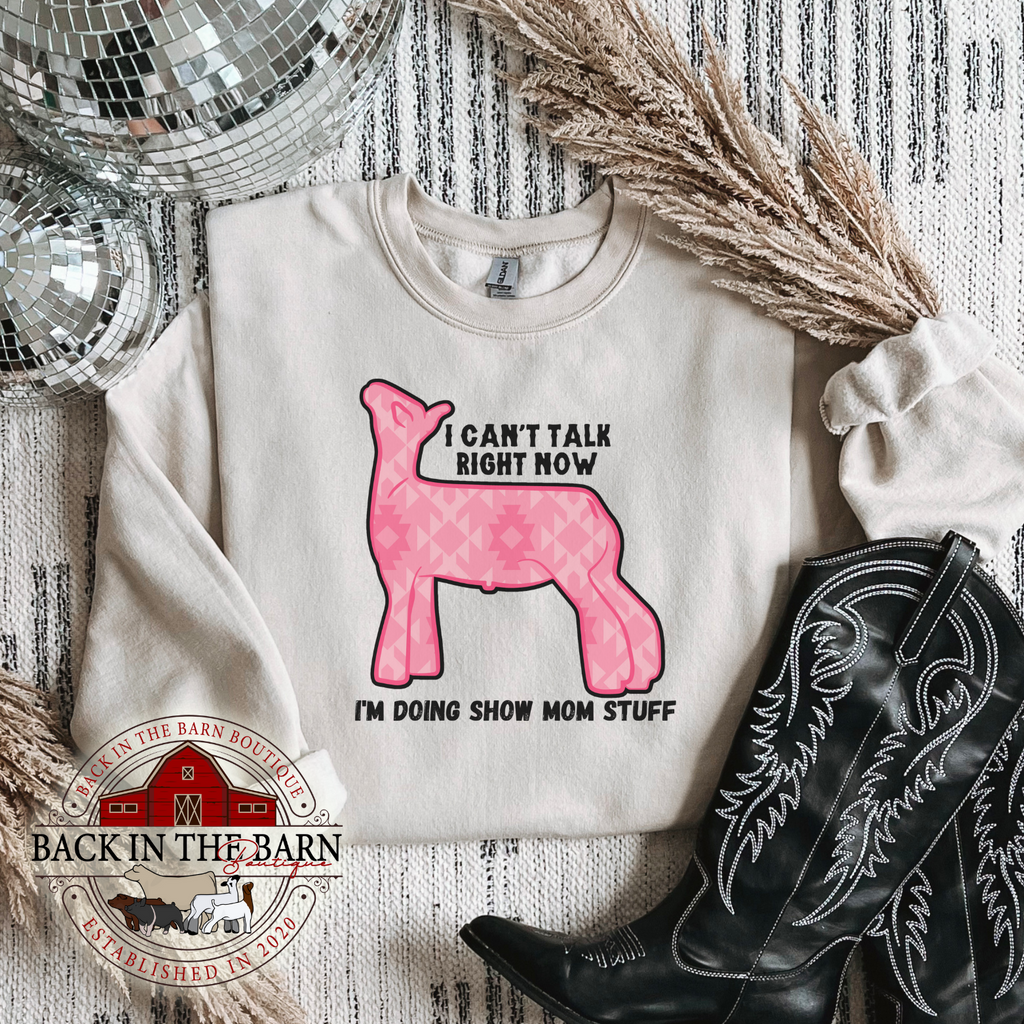 Pink Show Mom Stuff Lamb Crewneck
