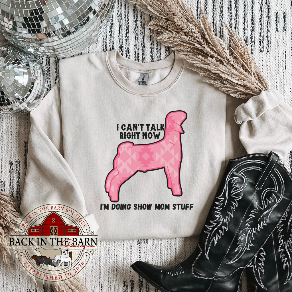 Pink Show Mom Stuff Goat Crewneck