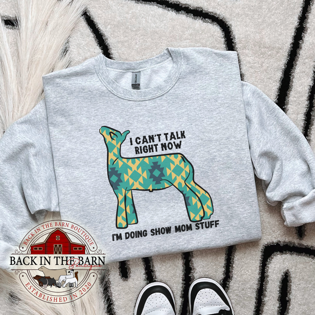Green Show Mom Stuff Lamb Crewneck