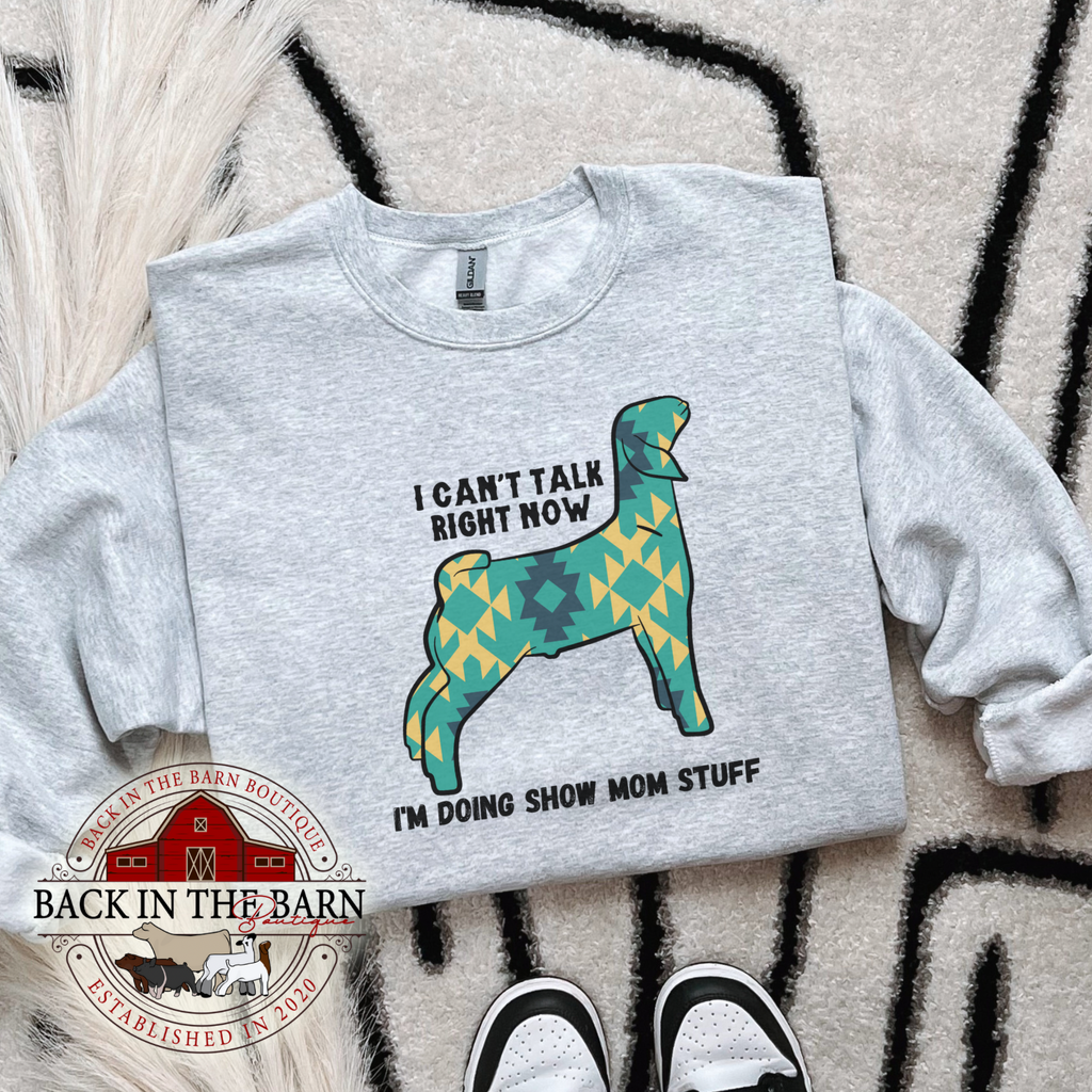 Green Show Mom Stuff Goat Crewneck