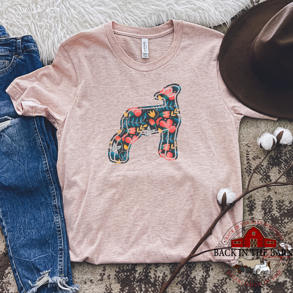 Navy Floral Lamb Shirt