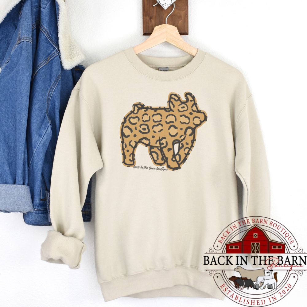 Cheetah Pig Crewneck