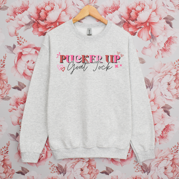 Pucker Up Goat Jock Crewneck
