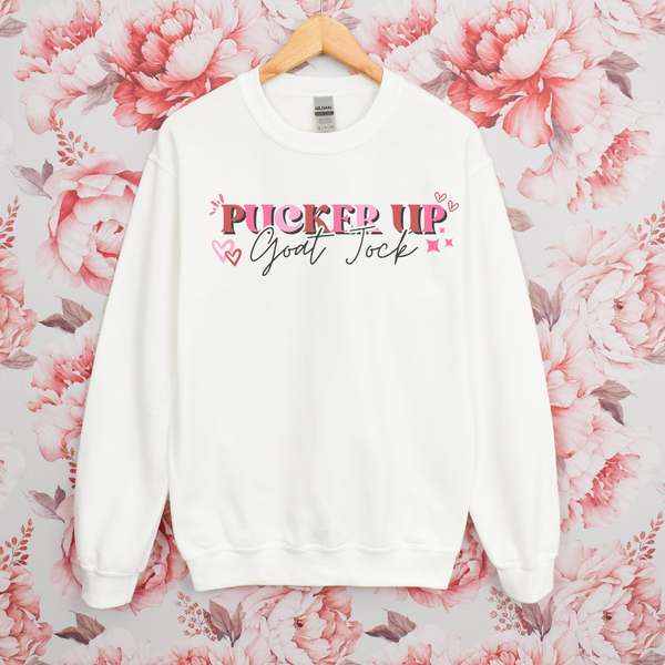 Pucker Up Goat Jock Crewneck