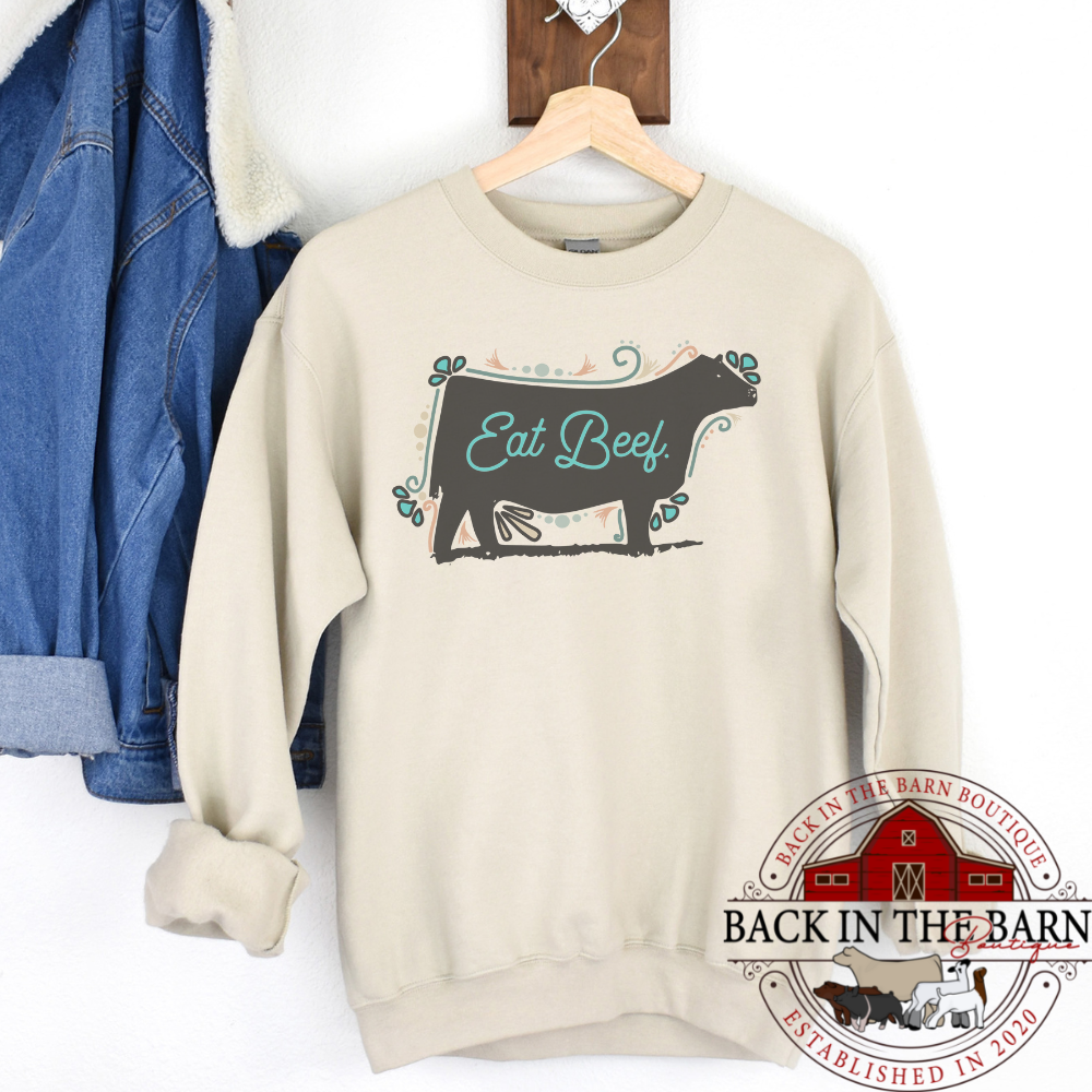 Eat Beef Cattle Crewneck