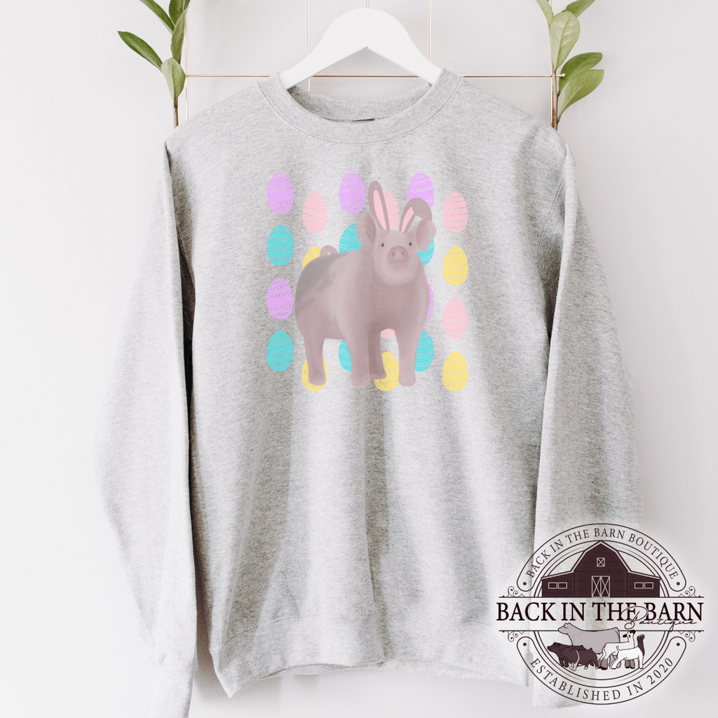 Easter Egg Hunt Pig Crewneck