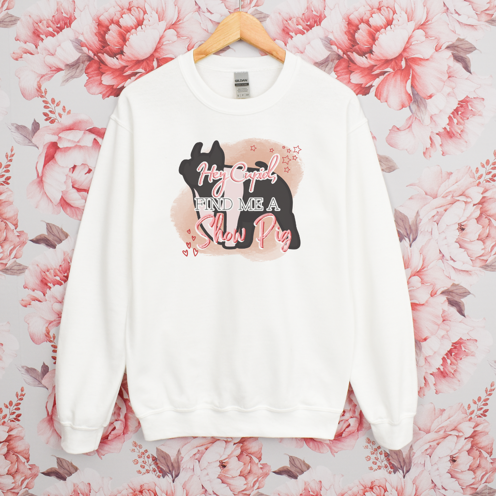 Hey Cupid Pig Crewneck
