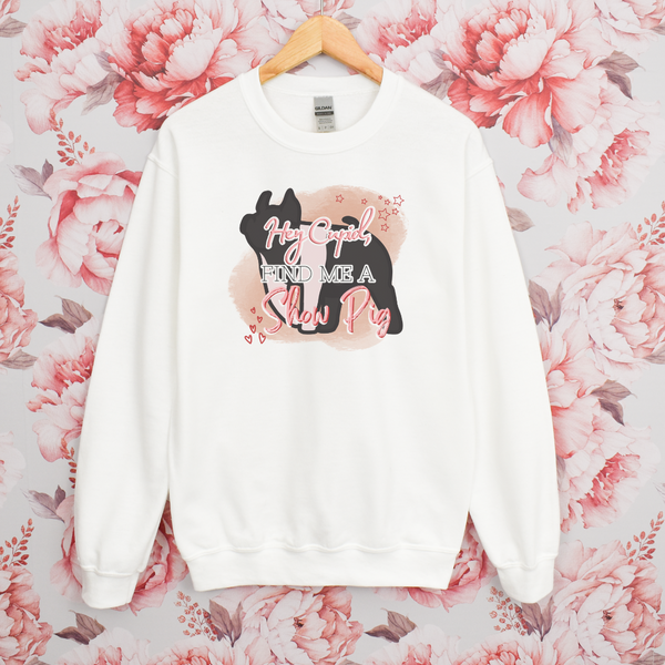 Hey Cupid Pig Crewneck