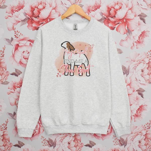 Hey Cupid Goat Crewneck