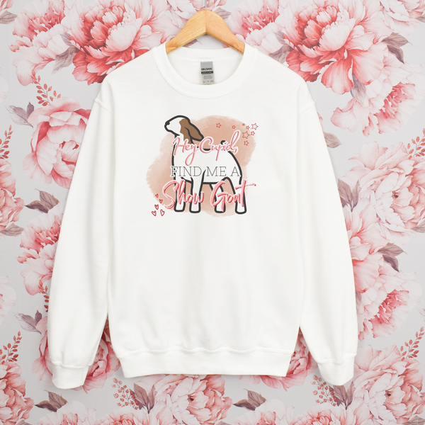 Hey Cupid Goat Crewneck