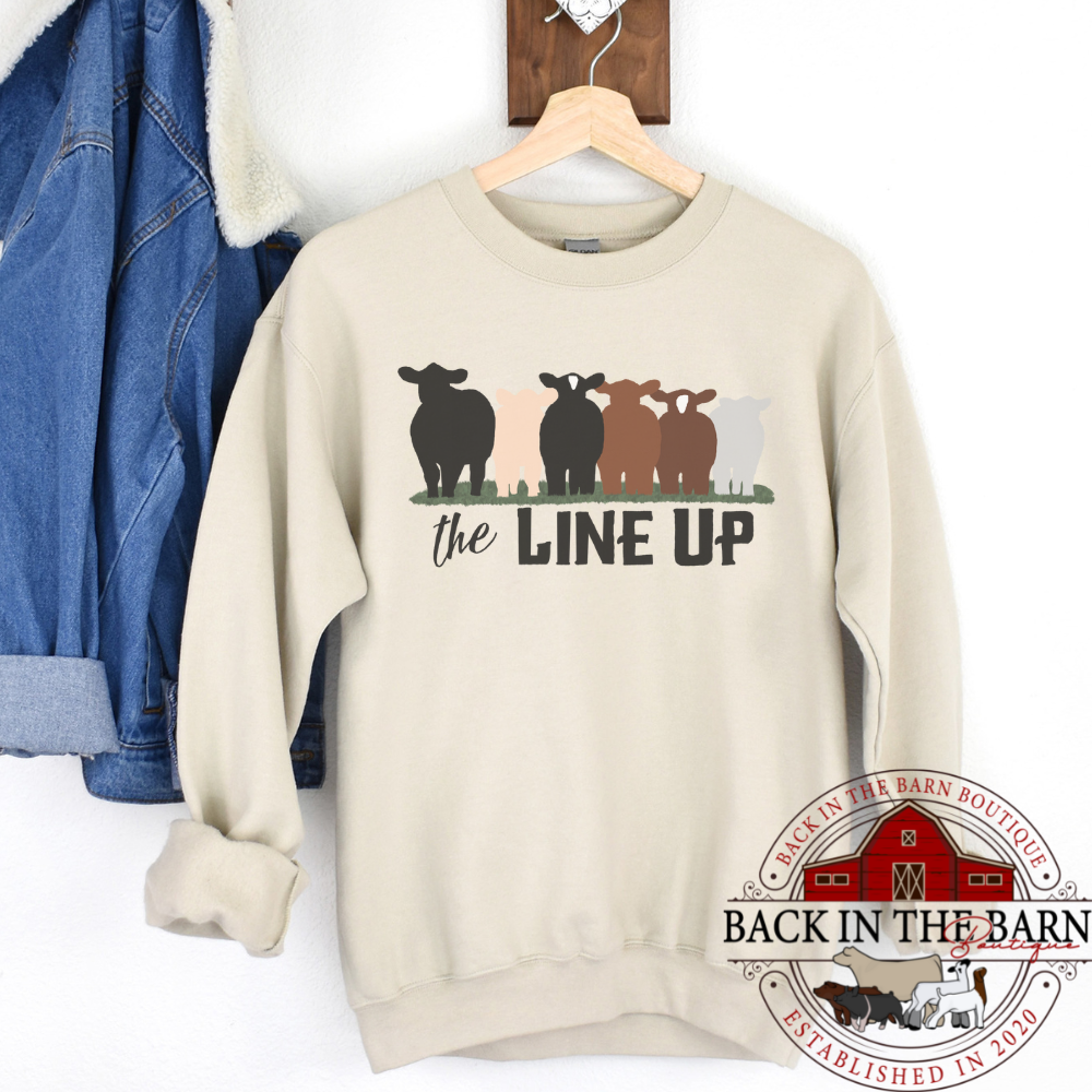 The Line Up Cattle Crewneck
