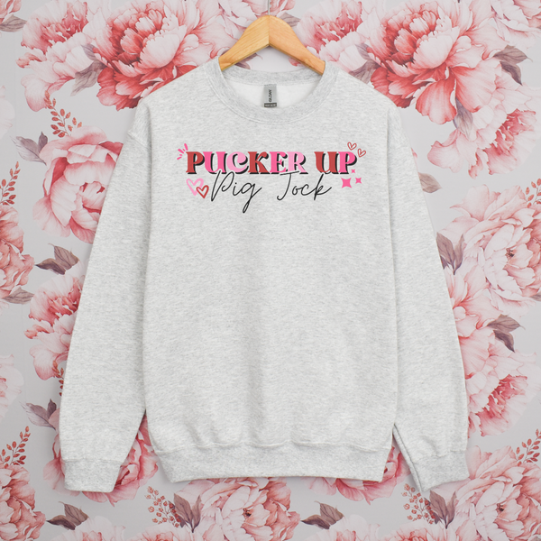 Pucker Up Pig Jock Crewneck