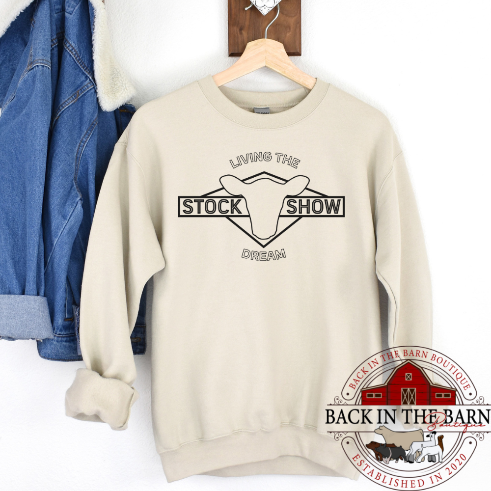 Stock Show Dream Cattle Crewneck