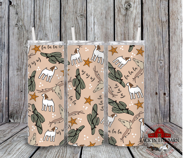 *5 SPECIES* Western Around the Christmas Tree Livestock Tumbler