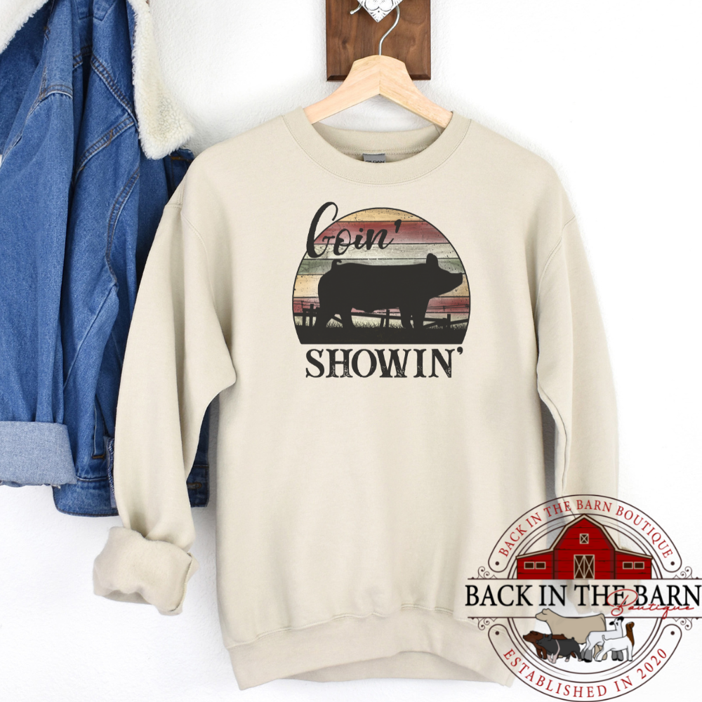 Goin' Showin' Pig Crewneck