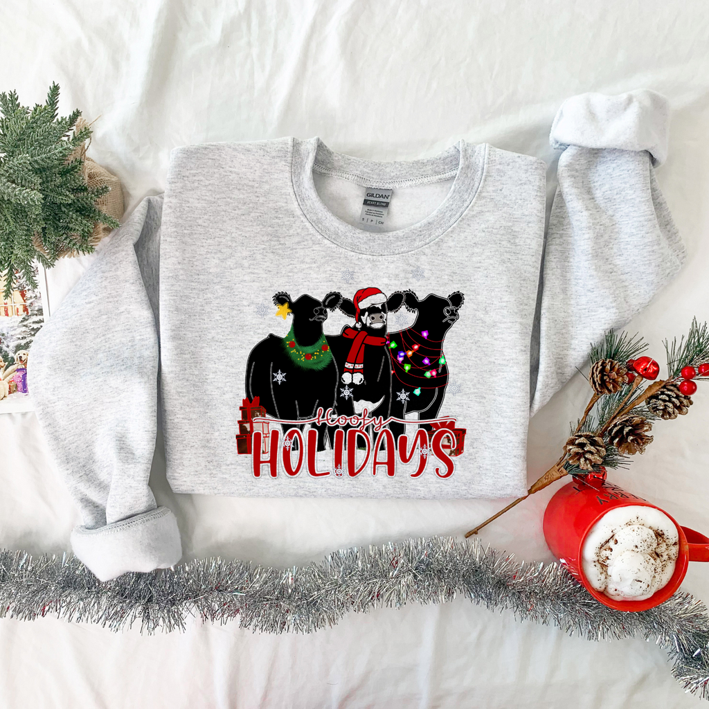 Hoofy Holidays Cattle Crewneck