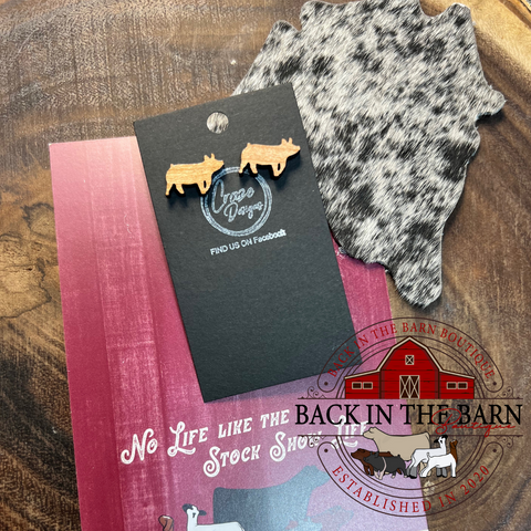 Yorkshire Pig Stud Earrings