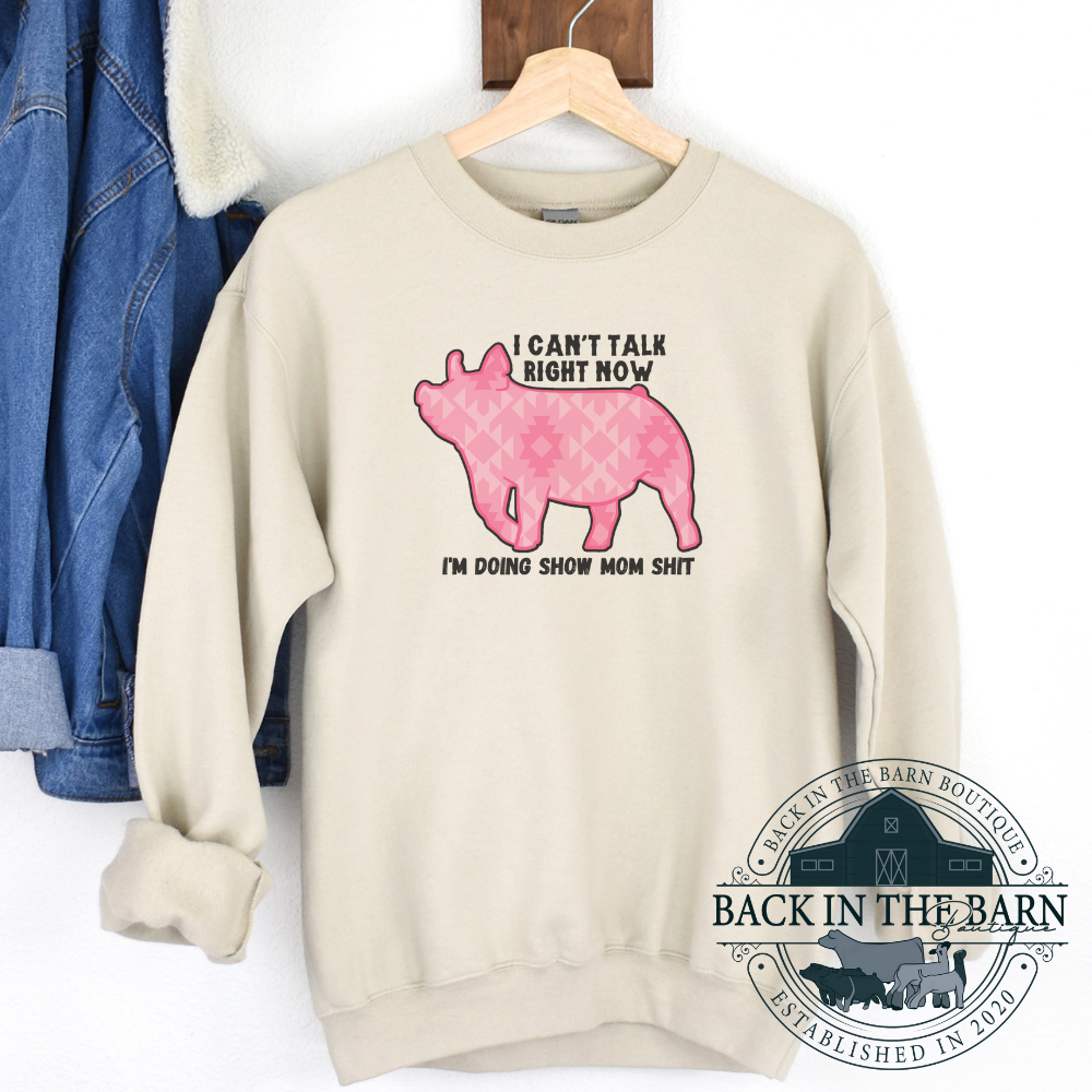 Pink Show Mom Sh*t Pig Crewneck