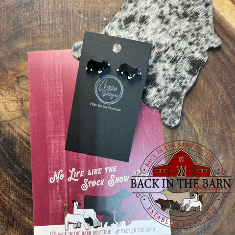 Berkshire Pig Stud Earrings