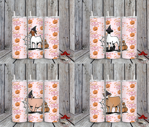 *7 SPECIES* 20 oz Skinny Trick OR Treat Livestock Tumbler