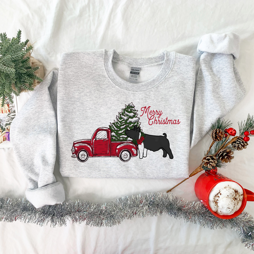 Evergreen Christmas Pig Crewneck