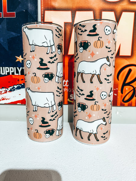 *6 SPECIES* 20 oz Skinny Spooky Season Livestock Tumbler