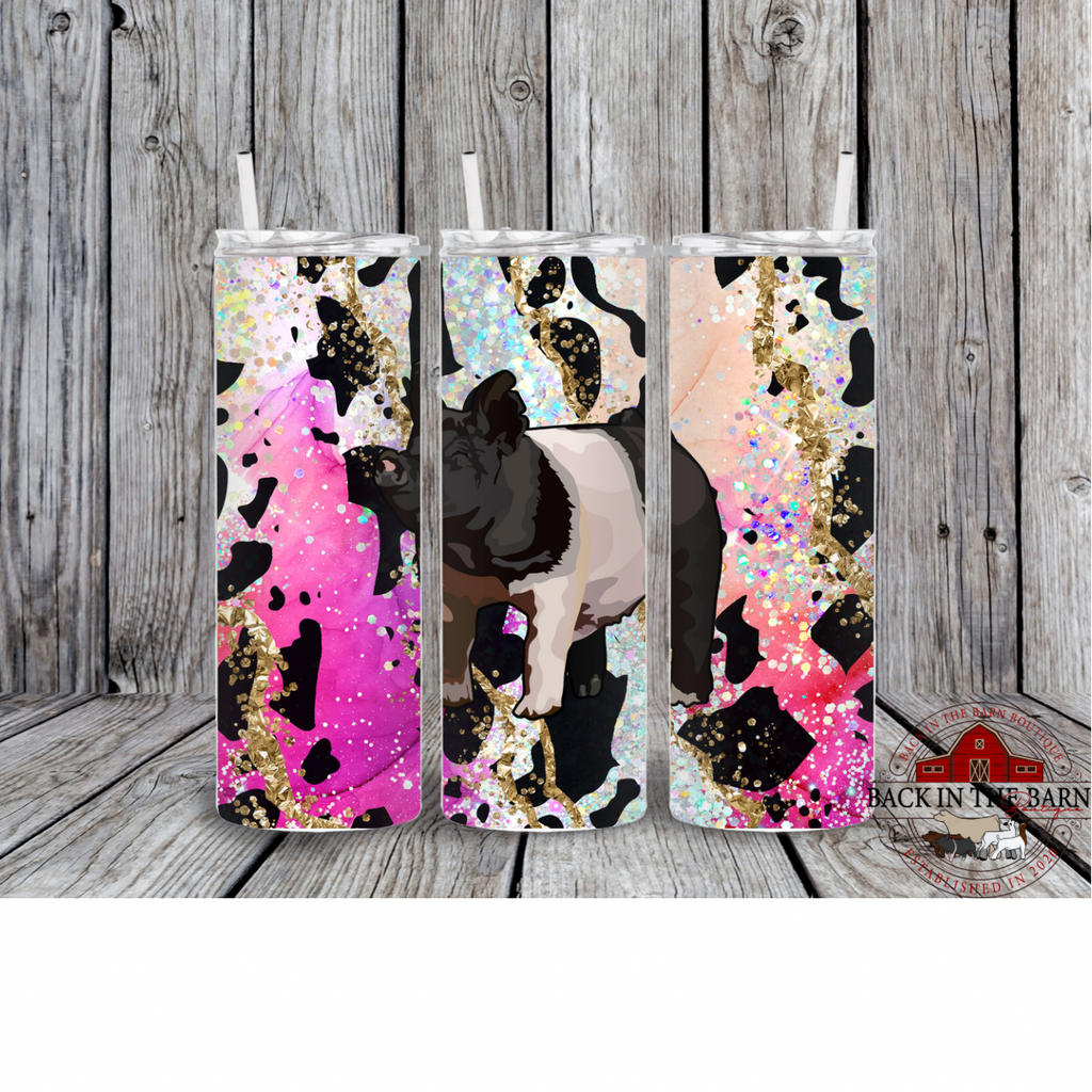 20 oz Hampshire Pink Swirl Livestock Tumbler