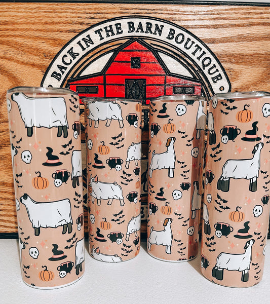 *6 SPECIES* 20 oz Skinny Spooky Season Livestock Tumbler