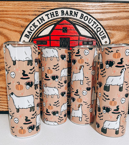 *6 SPECIES* 20 oz Skinny Spooky Season Livestock Tumbler