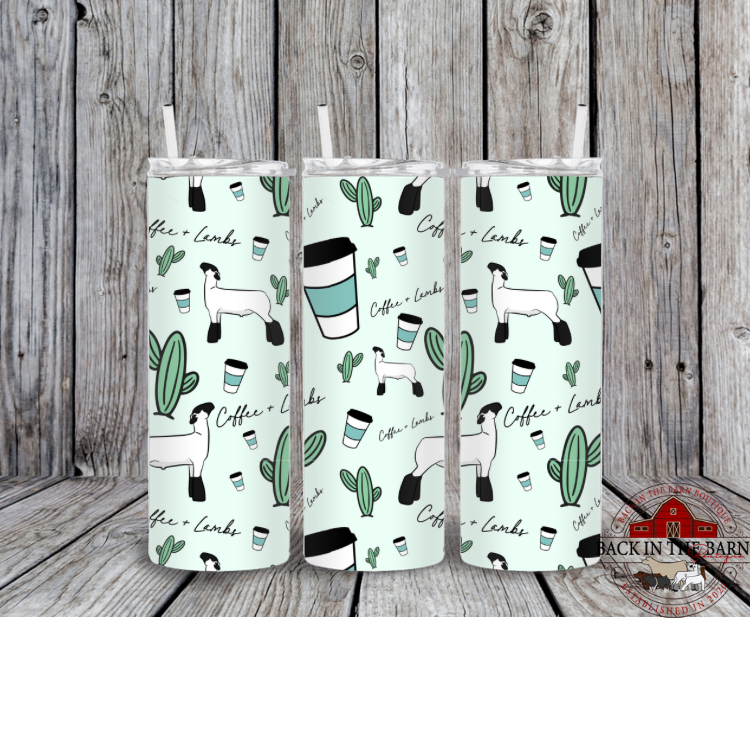 20 oz Coffee & Lambs Tumbler