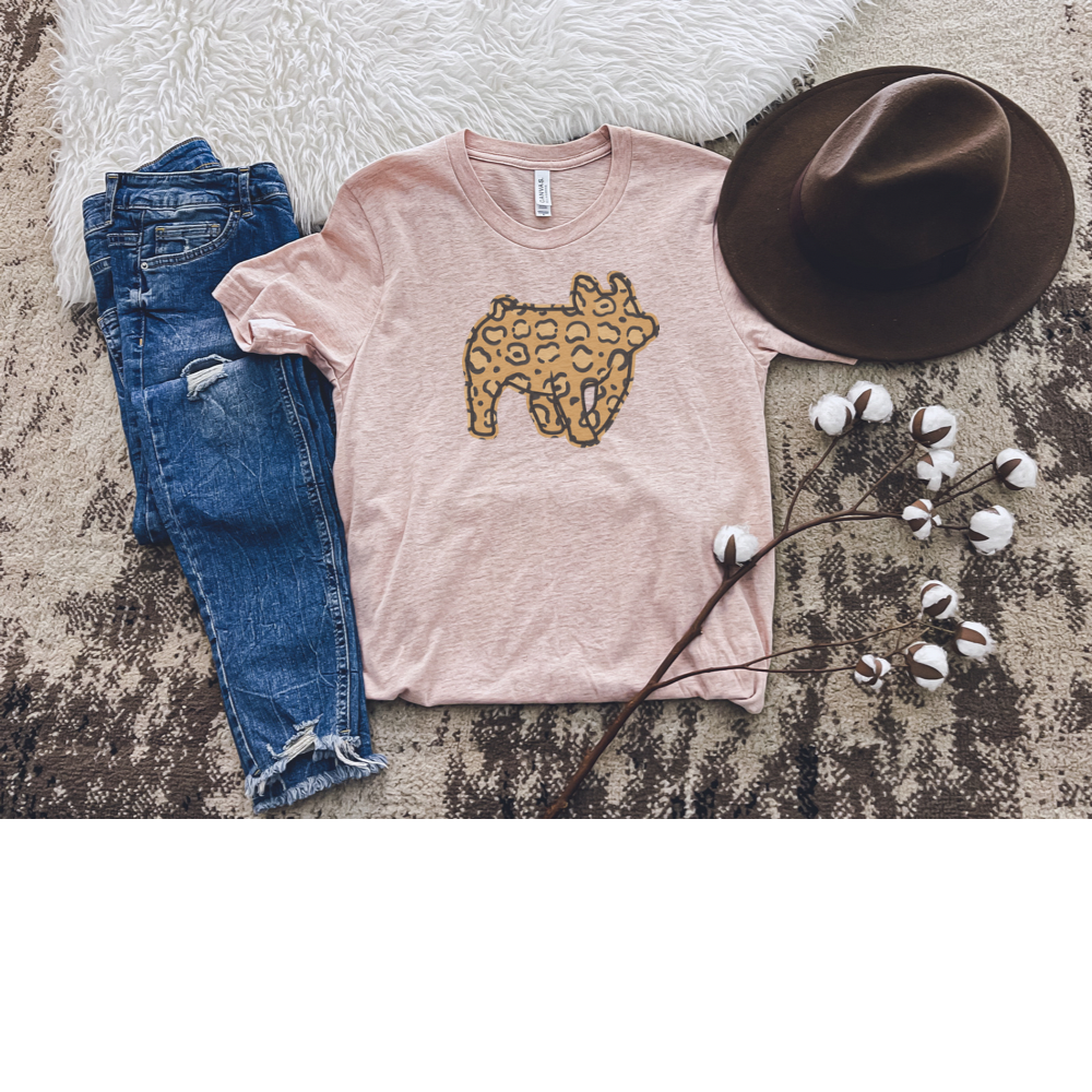 Pink Cheetah Pig Shirt
